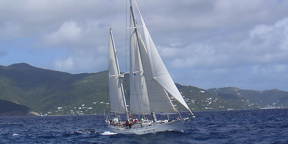 School of Ocean Sailing liveaboard sail training aboard SAMANA, US Virgin Islands